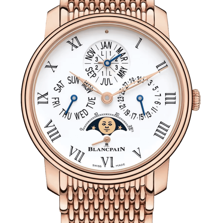 Blancpain Villeret Quantieme Perpetuel 8 Jours Red Gold Men's Watch - 6659 3631 MMB