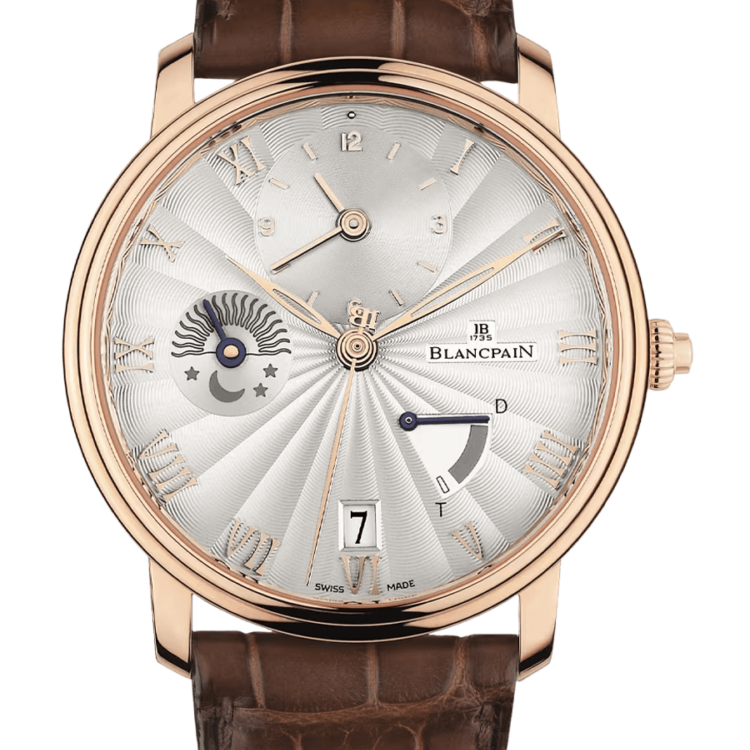 Blancpain Villeret Demi-Fuseau Horaire Demi-Savonnette Men's Watch - 6665 3642 55B