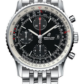 Breitling Navitimer 1 Chronograph 41 Watch - Steel Case - Black Dial - Steel Pilot Bracelet - A13324121B1A1