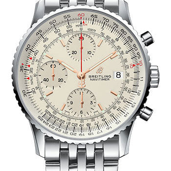 Breitling Navitimer 1 Chronograph 41 Watch - Steel Case - Mercury Silver Dial - Steel Pilot Bracelet - A13324121G1A1