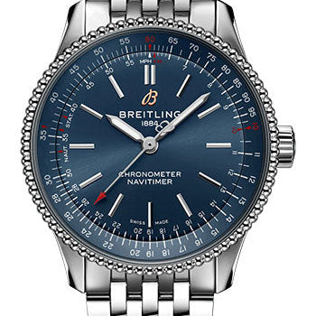 Breitling Navitimer Automatic 35 Watch - Stainless Steel - Blue Dial - Metal Bracelet - A17395161C1A1