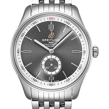 Breitling Premier Automatic Watch - 40mm Steel Case - Anthracite Dial - Steel Bracelet - A37340351B1A1