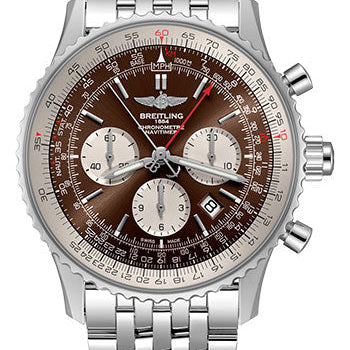 Breitling Navitimer B03 Chronograph Rattrapante 45 Watch - Steel - Panamerican Bronze Dial - Steel Bracelet - AB0310211Q1A1