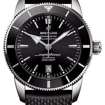 Breitling Superocean Heritage II B20 Automatic 46 Watch - Steel Case - Volcano Black Dial - Black Rubber Aero Classic Strap - AB2020121B1S1