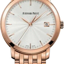 Audemars Piguet Jules Audemars Selfwinding 39mm Silver Guilloche Index Rose Gold | 15172OR.OO.1270OR.01