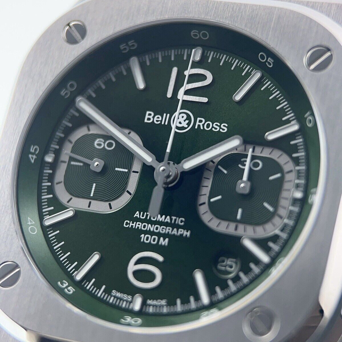 BR-05 Chrono Green Steel Bell and Ross Watch | Birmingham Luxury Watches Michigan