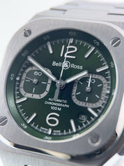BR-05 Chrono Green Steel Bell and Ross Watch | Birmingham Luxury Watches Michigan
