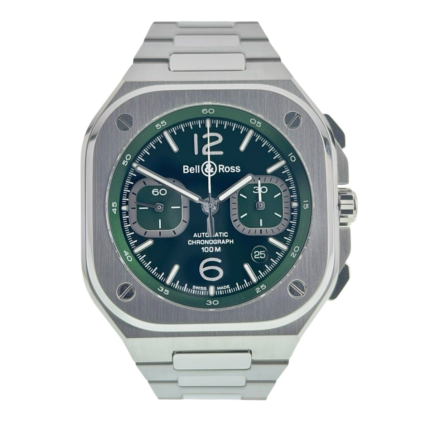 BR-05 Chrono Green Steel Bell and Ross Watch | Birmingham Luxury Watches Michigan