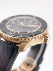 Fifty Fathoms 5015A-3630-63B Rose Gold Blue Blancpain Watch | Birmingham Luxury Watches