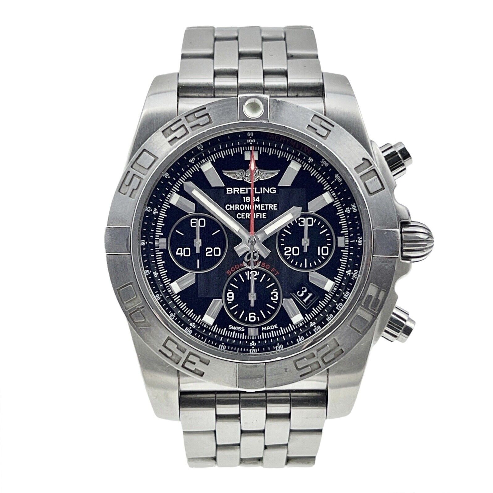 Breitling Chronomat 44 Flying Fish Steel Black AB0110 | Birmingham Luxury Watches Michigan
