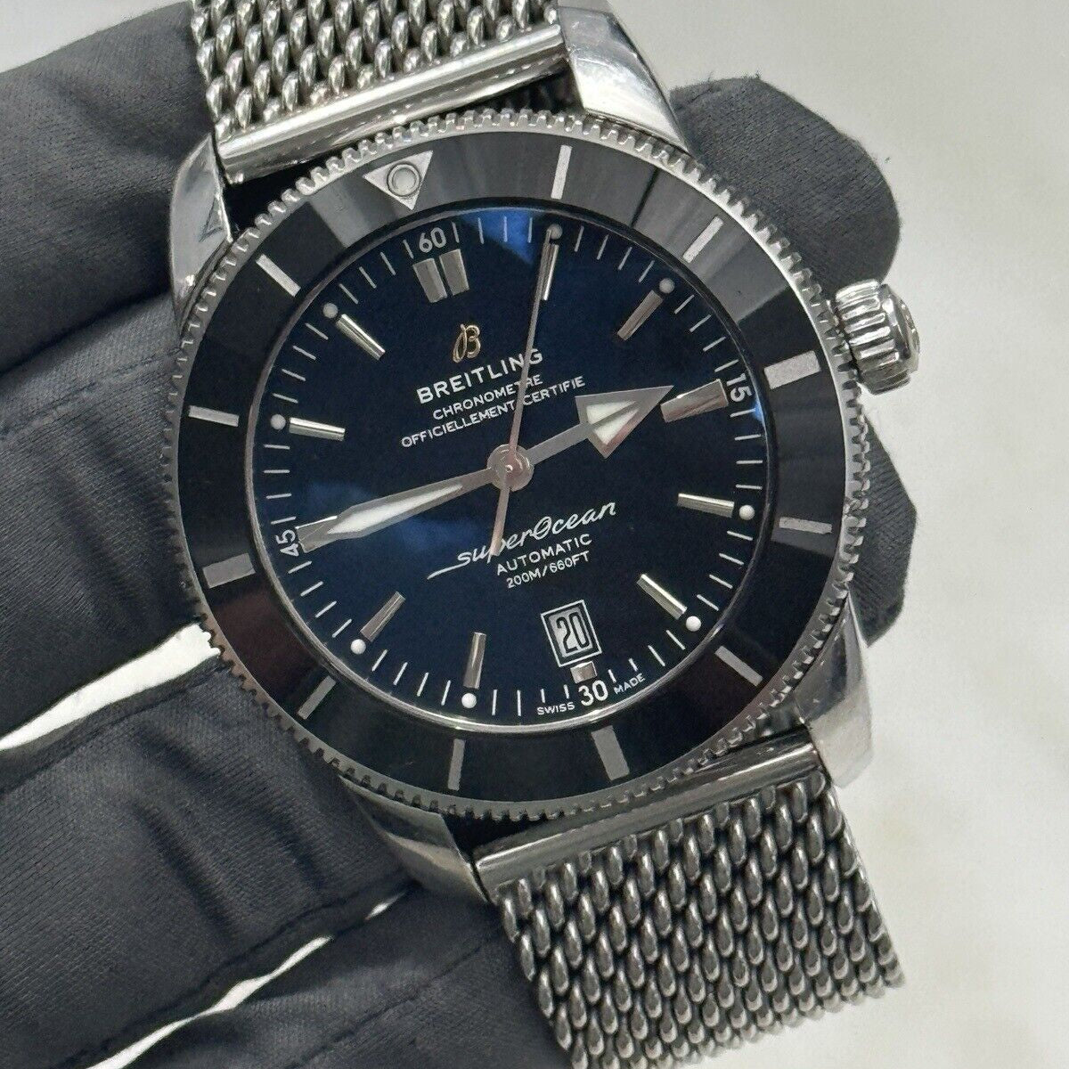 Breitling Superocean Heritage Steel Black Dial AB2020 | Birmingham Luxury Watches Michigan