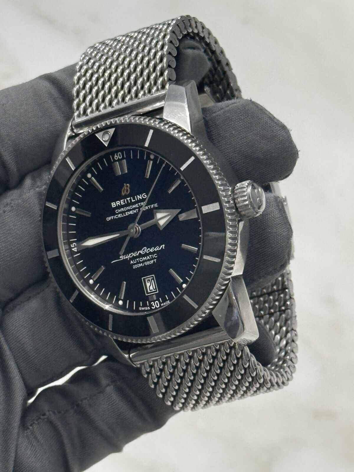 Breitling Superocean Heritage Steel Black Dial AB2020 | Birmingham Luxury Watches Michigan