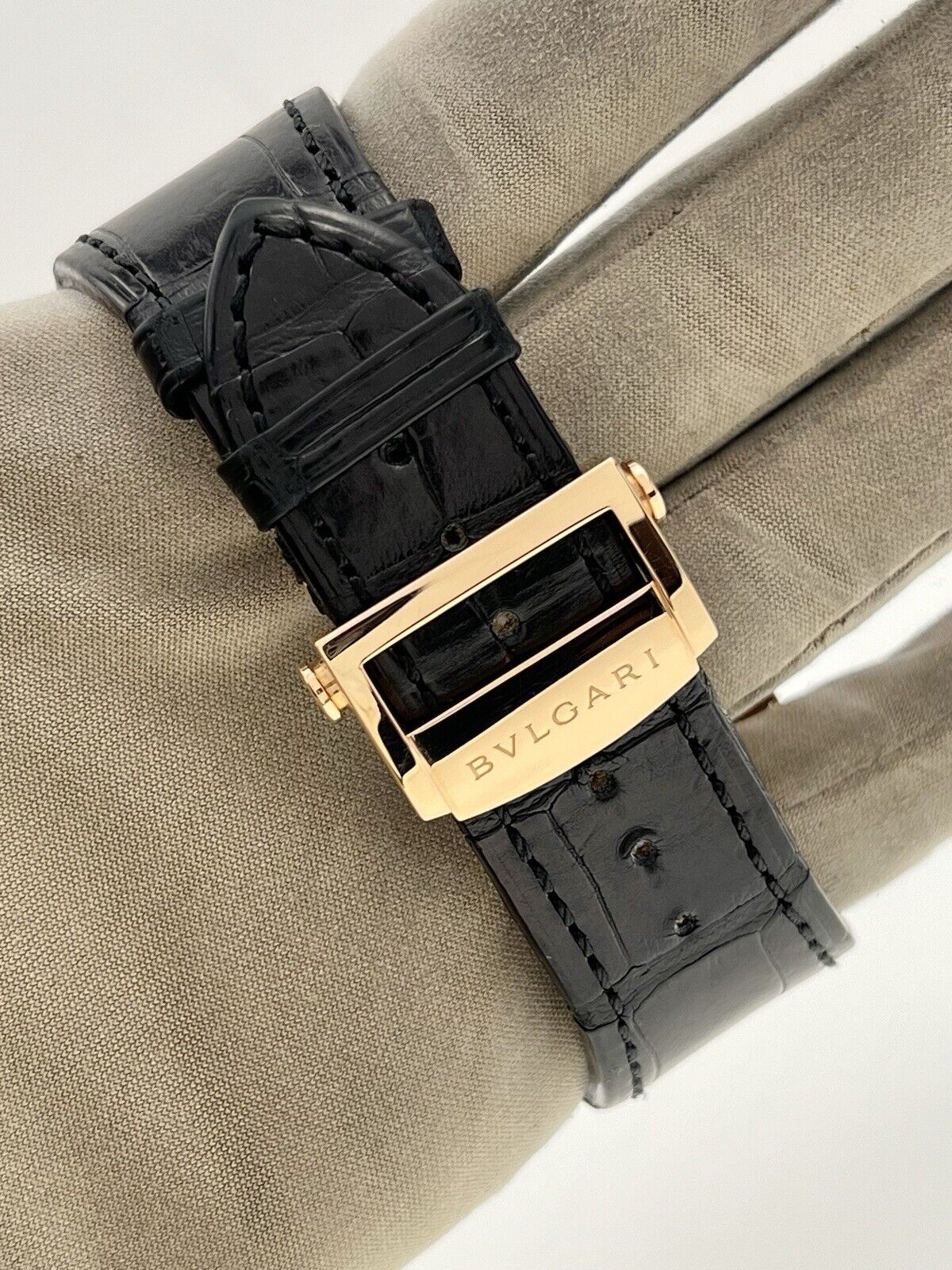 18k Rose Gold Bulgari Octo Gerald Gentra Retrograde | Birmingham Luxury Watches Michigan