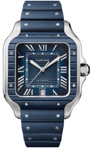 Cartier Santos De Cartier Large Automatic Stainless Steel Interchangeable Metal And Rubber - WSSA0048