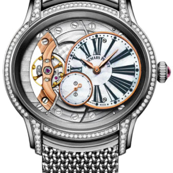 Audemars Piguet Millenary 39.5 mm Hand-Wound Diamond Set White Gold White Mother of Pearl Roman Dial & Diamond Bezel White Gold Bracelet 77247BC.ZZ.1272BC.01