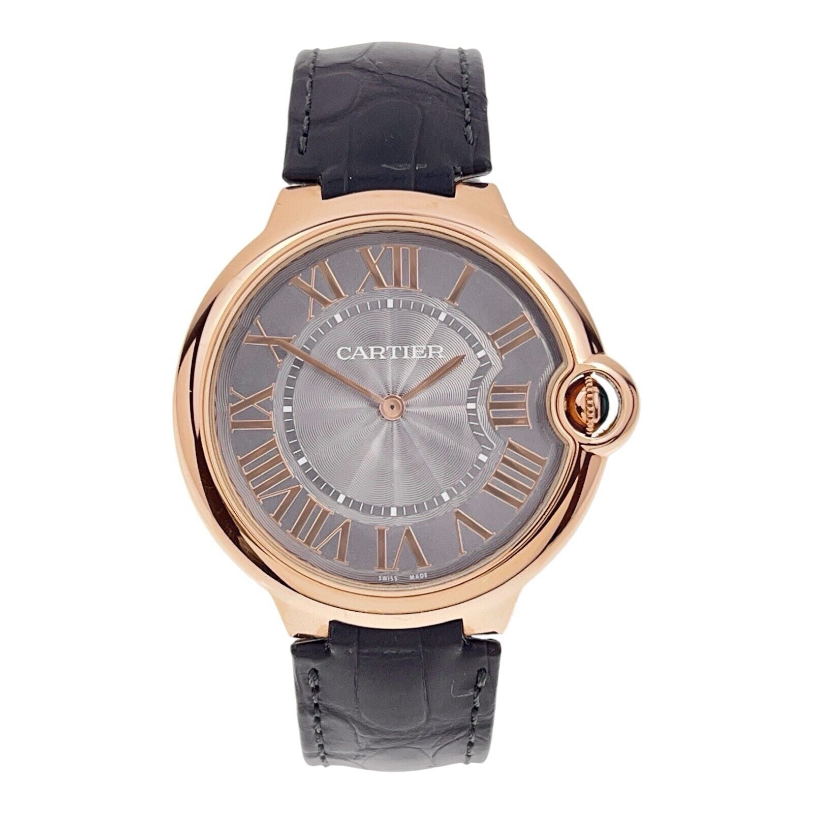 Cartier Ballon Bleu 18k Rose Gold Gray Dial 40mm Manual Wind W6920089