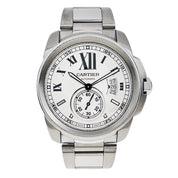 Cartier Calibre De Cartier 42mm Stainless Steel White Dial 3389 Watch