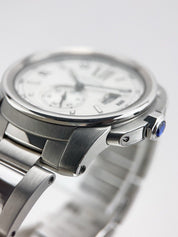 Cartier Calibre De Cartier 42mm Stainless Steel White Dial 3389 Watch