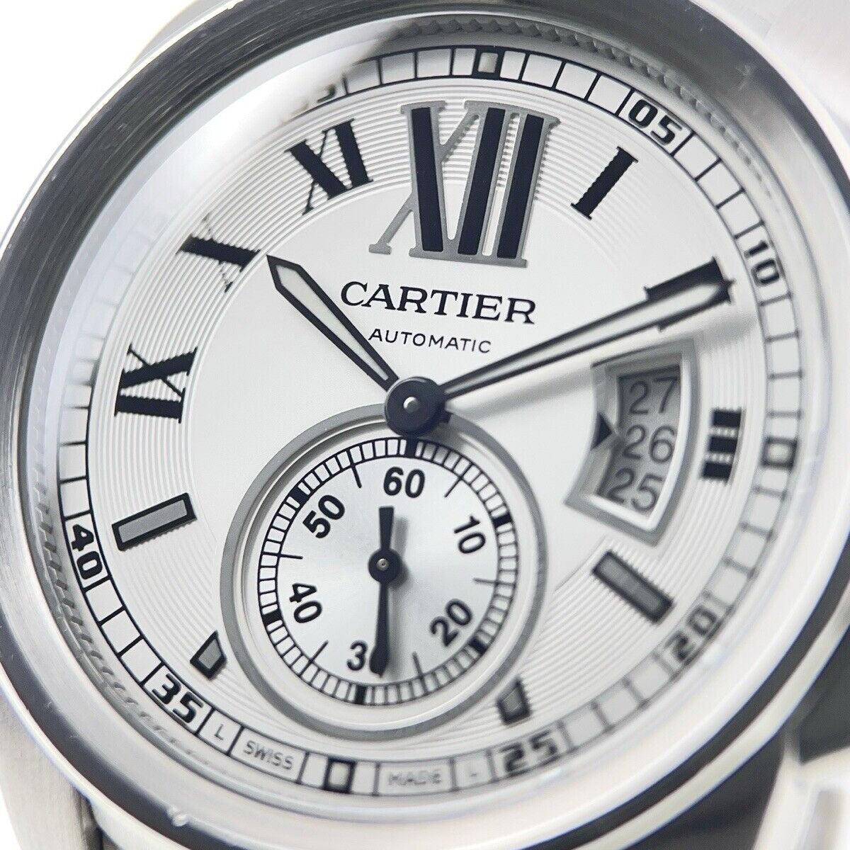 Cartier Calibre De Cartier 42mm Stainless Steel White Dial 3389 Watch
