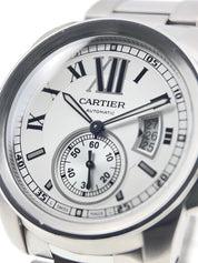 Cartier Calibre De Cartier 42mm Stainless Steel White Dial 3389 Watch