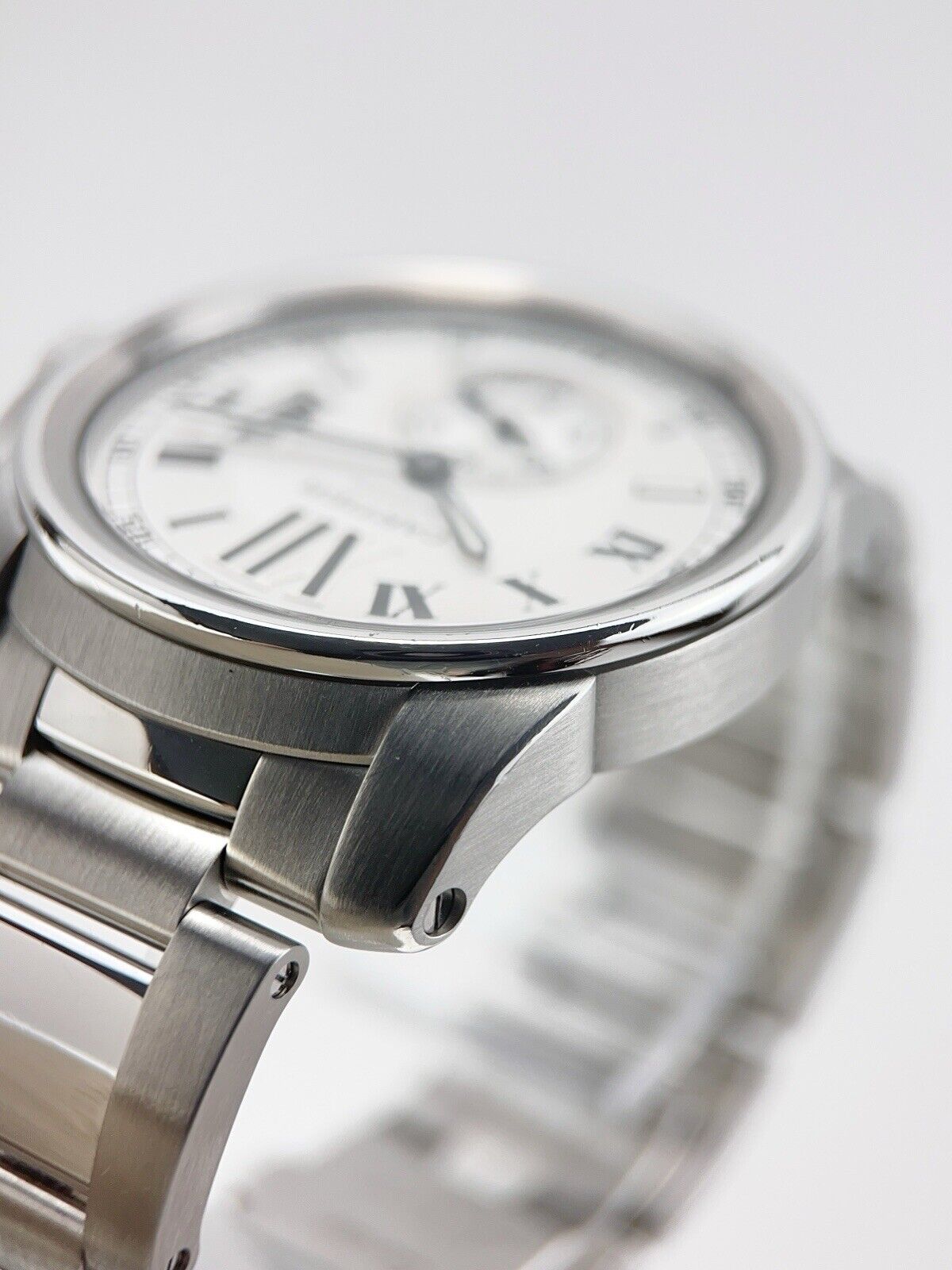 Cartier Calibre De Cartier 42mm Stainless Steel White Dial 3389 Watch
