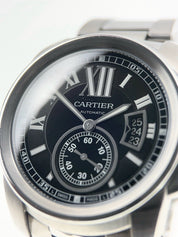 Mens Calibre de Cartier 42mm Stainless Steel Automatic W7100041