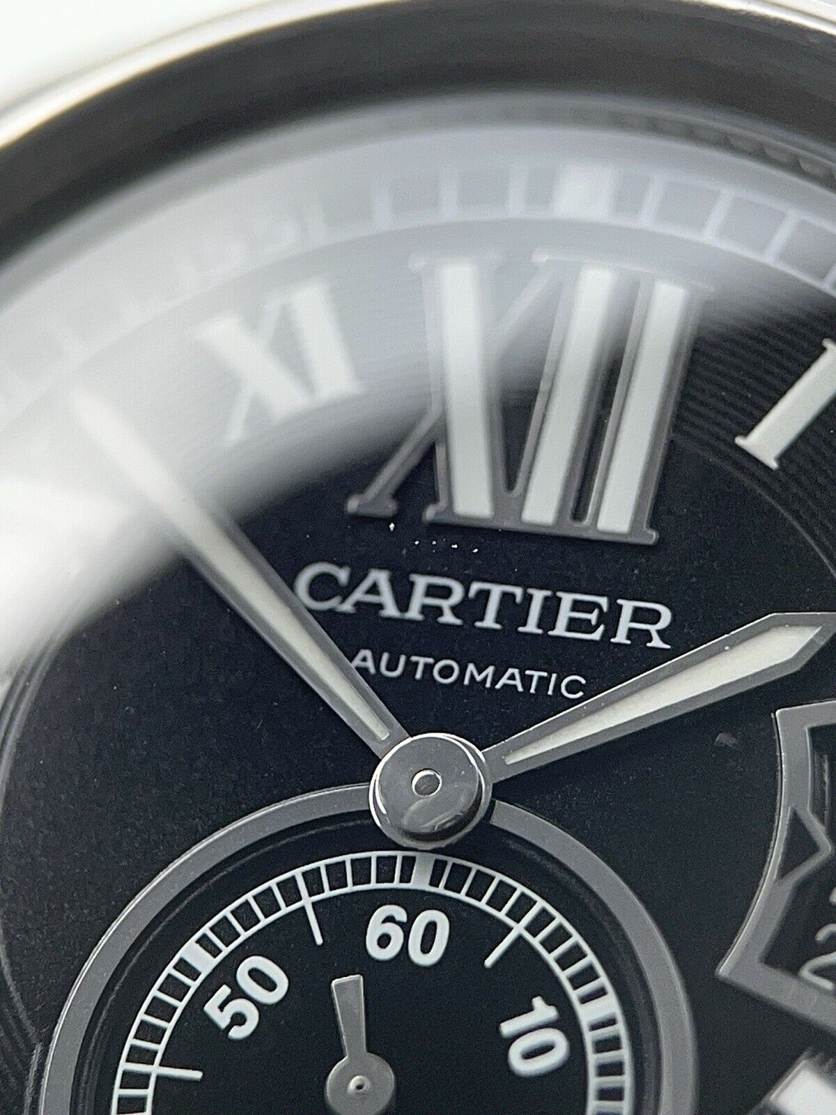 Mens Calibre de Cartier 42mm Stainless Steel Automatic W7100041