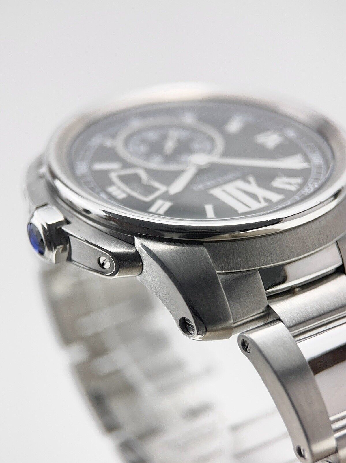 Mens Calibre de Cartier 42mm Stainless Steel Automatic W7100041
