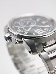 Mens Calibre de Cartier 42mm Stainless Steel Automatic W7100041