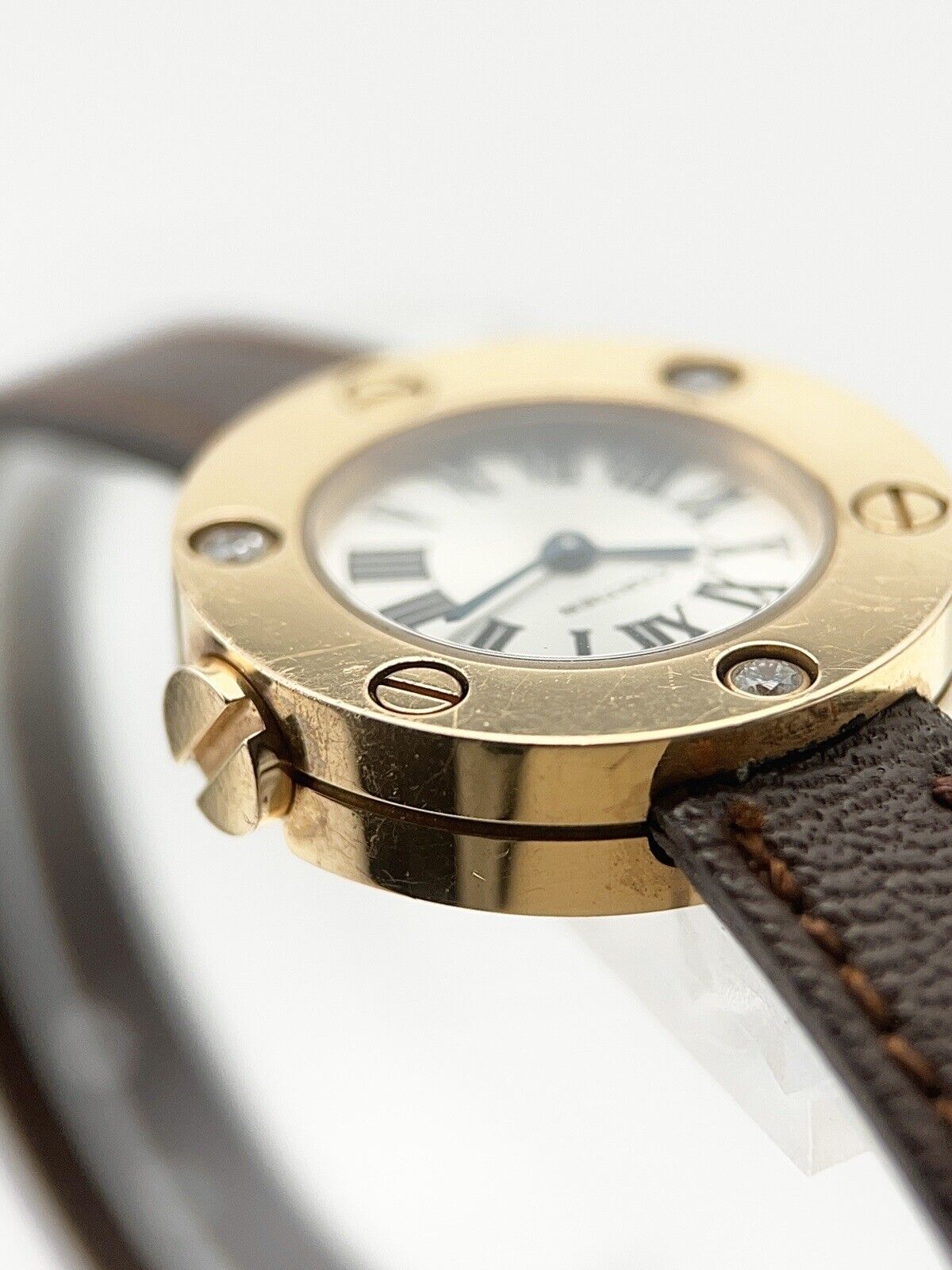 Cartier Love 23mm 18k Rose Gold Diamond Bezel Quartz WE800631