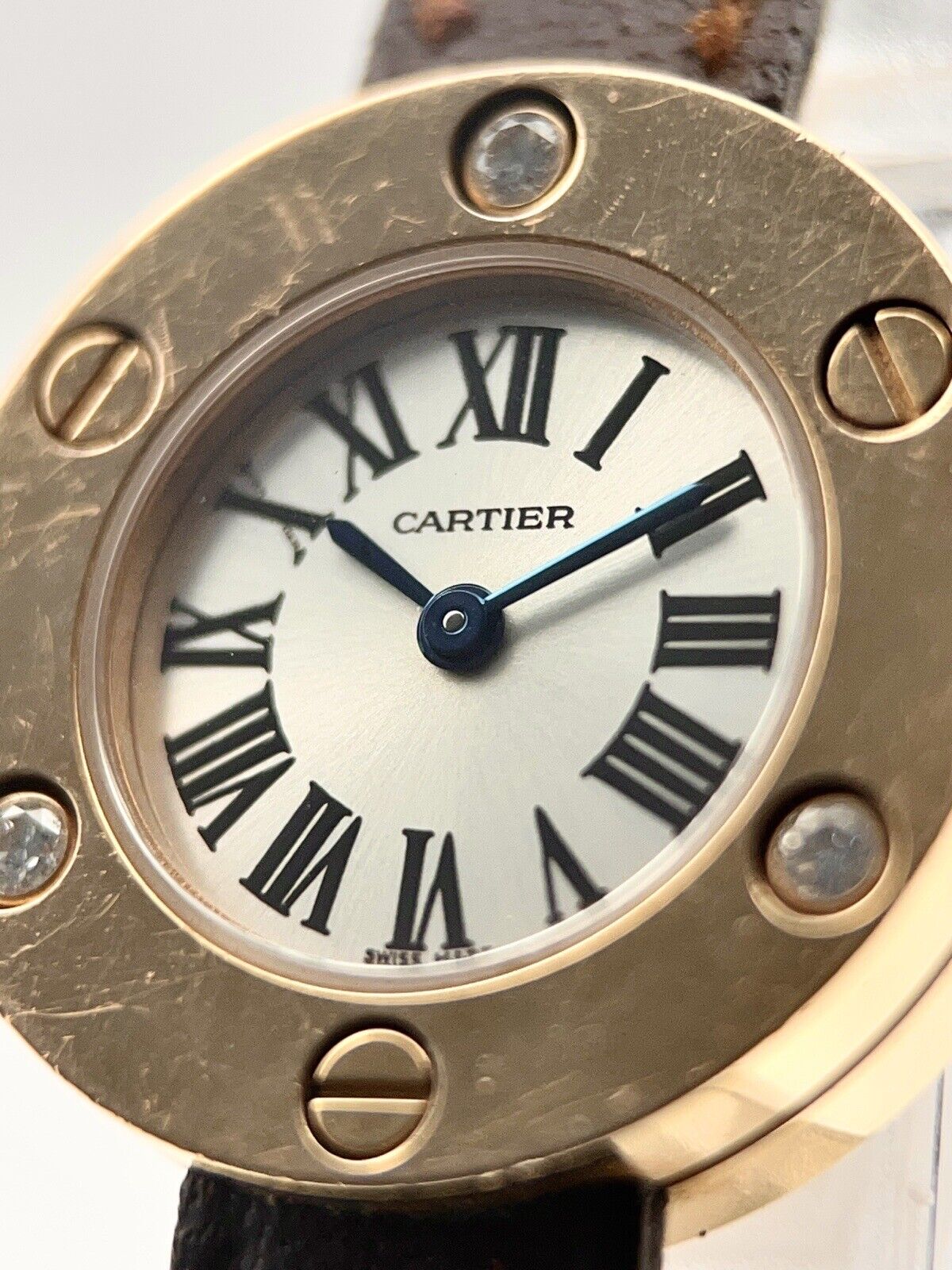 Cartier Love 23mm 18k Rose Gold Diamond Bezel Quartz WE800631