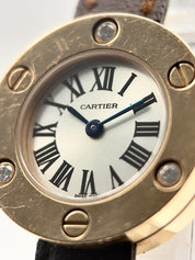 Cartier Love 23mm 18k Rose Gold Diamond Bezel Quartz WE800631