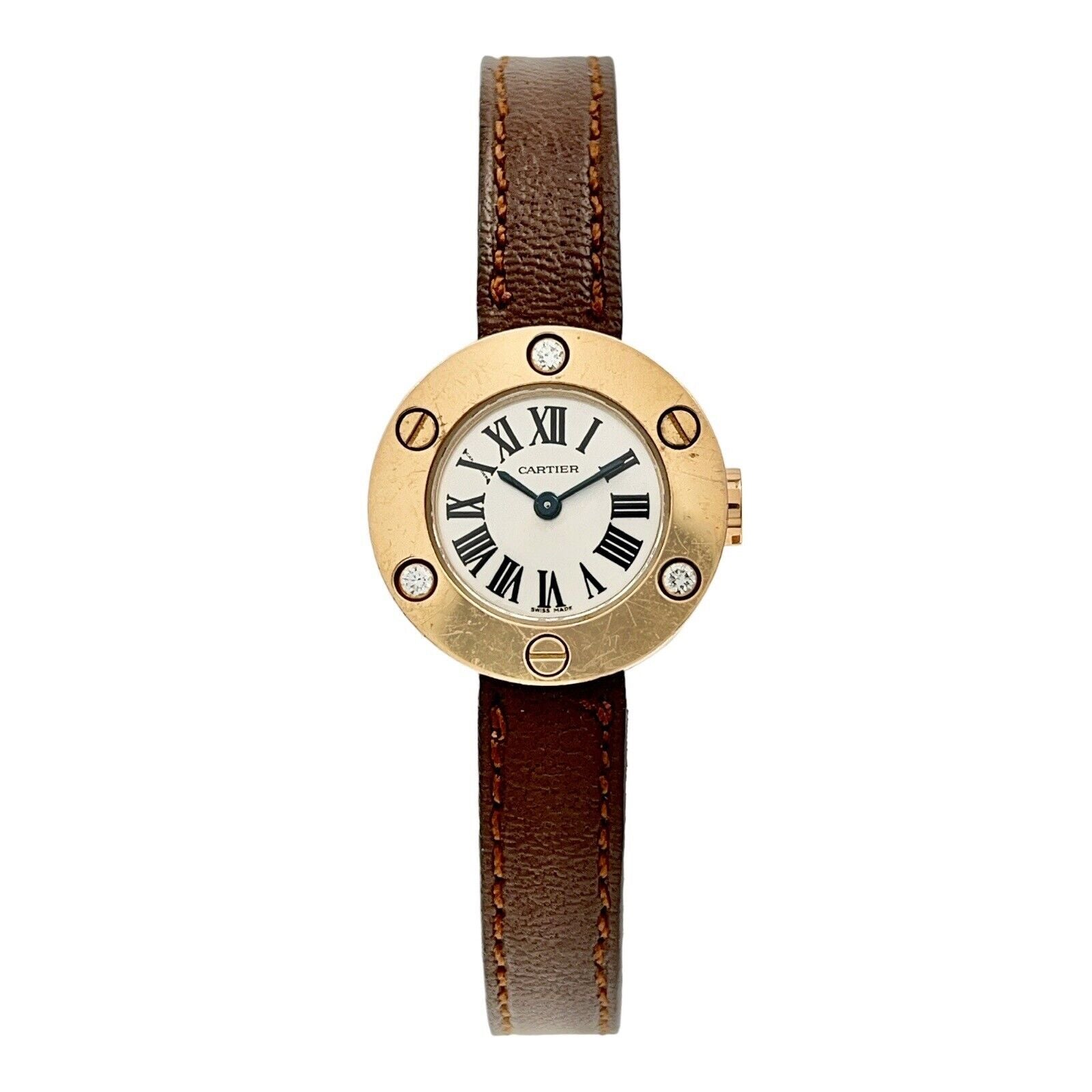 Cartier Love 23mm 18k Rose Gold Diamond Bezel Quartz WE800631