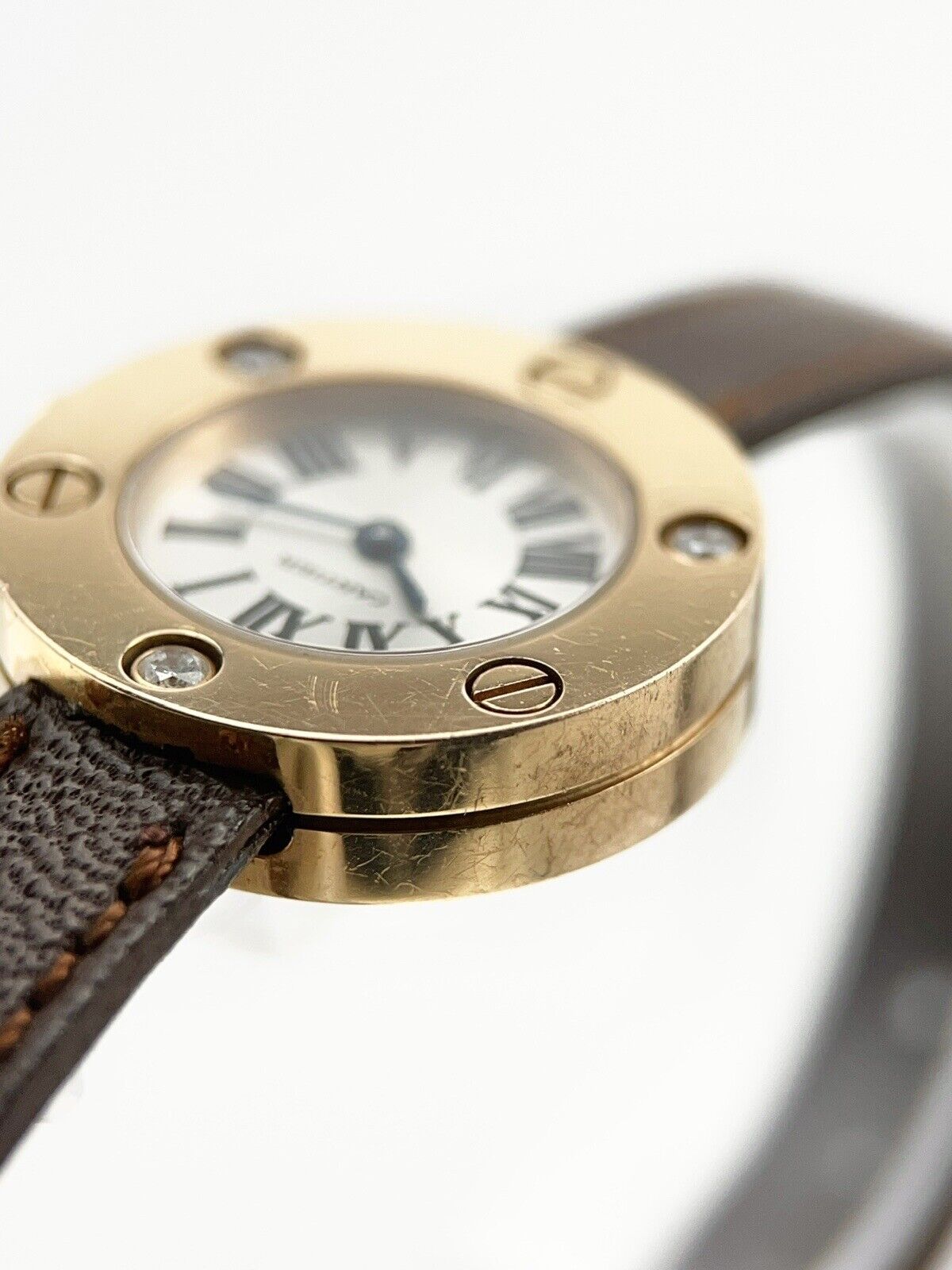Cartier Love 23mm 18k Rose Gold Diamond Bezel Quartz WE800631