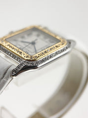 Cartier Panthere Yellow Gold and Stainless Steel Diamond Bezel 1100