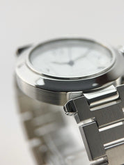 Cartier Pasha C Stainless Steel 35mm Automatic W31074M7 White Dial Watch