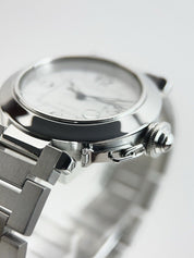 Cartier Pasha C Stainless Steel 35mm Automatic W31074M7 White Dial Watch