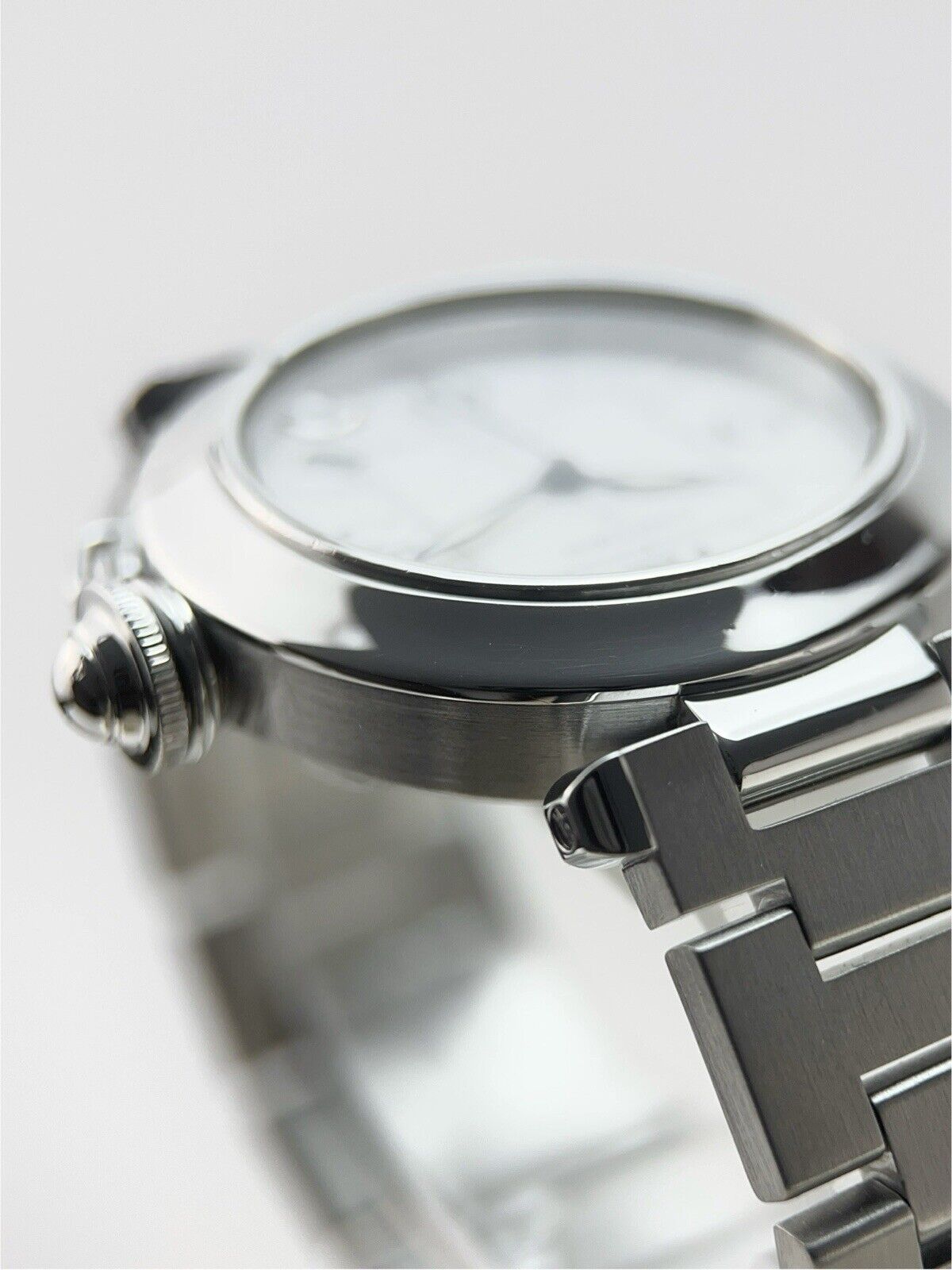 Cartier Pasha C Stainless Steel 35mm Automatic W31074M7 White Dial Watch