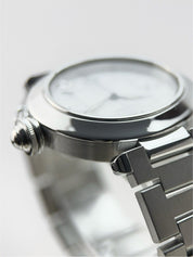 Cartier Pasha C Stainless Steel 35mm Automatic W31074M7 White Dial Watch