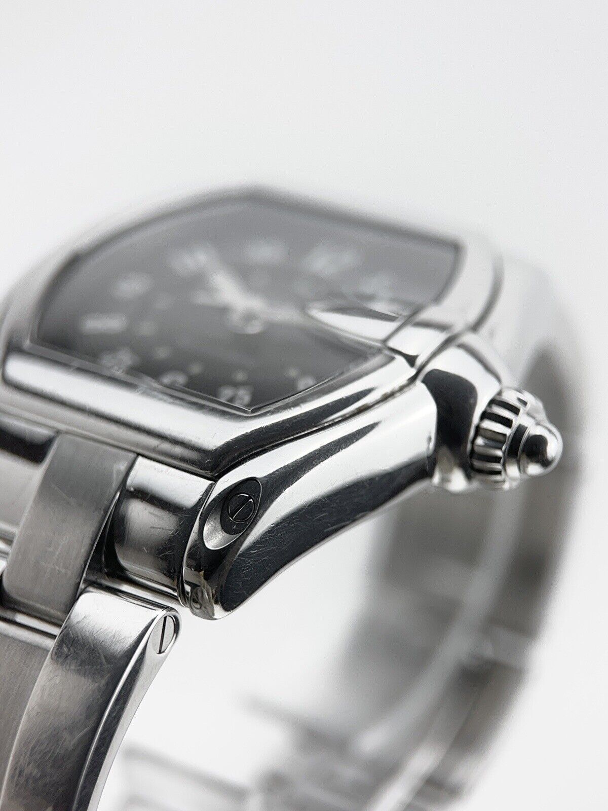 Cartier Roadster 39mm Stainless Steel Automatic 2510 Men's Black Dial Watch