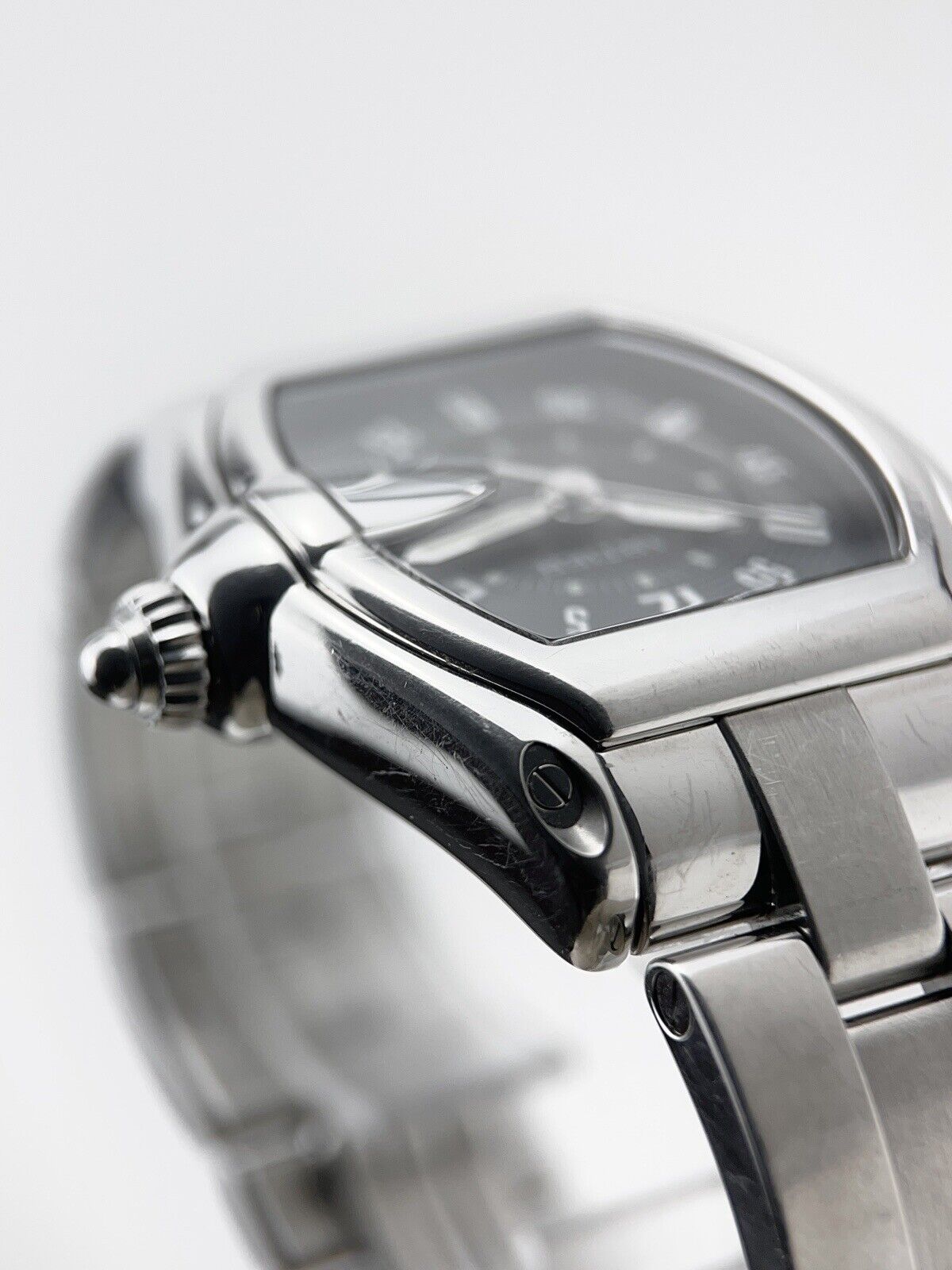 Cartier Roadster 39mm Stainless Steel Automatic 2510 Men's Black Dial Watch