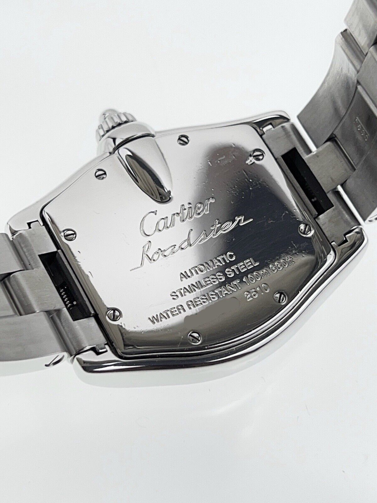 Cartier Roadster Date Stainless Steel 37mm Automatic Black Dial 2510 Watch