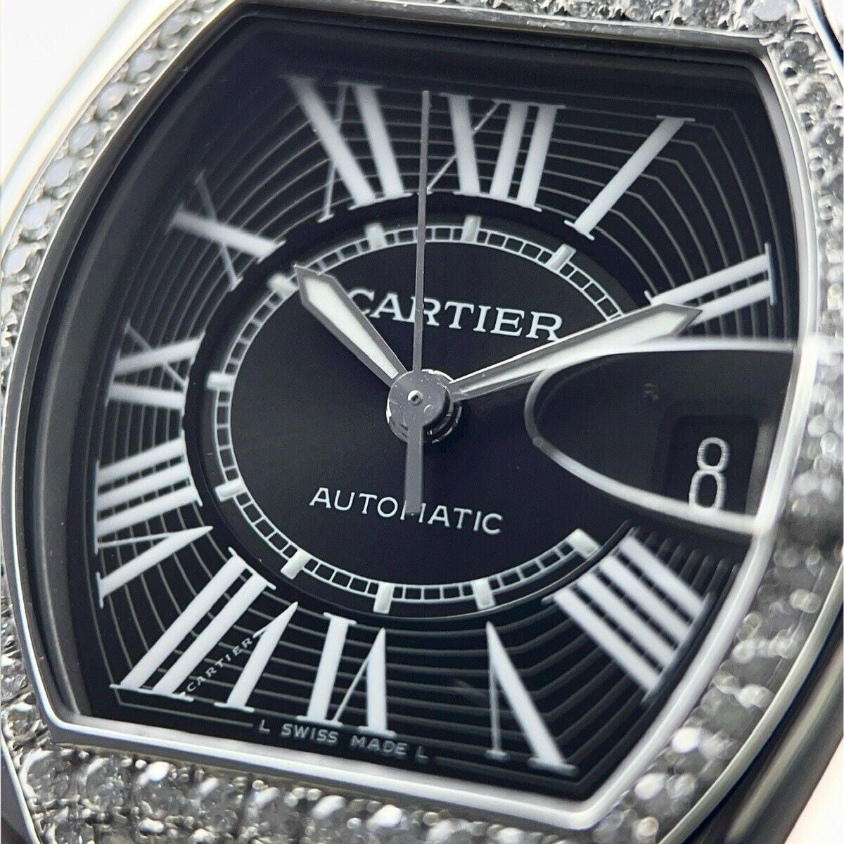 Diamond Bezel Cartier Roadster Large Automatic 37mm Stainless Steel 2510