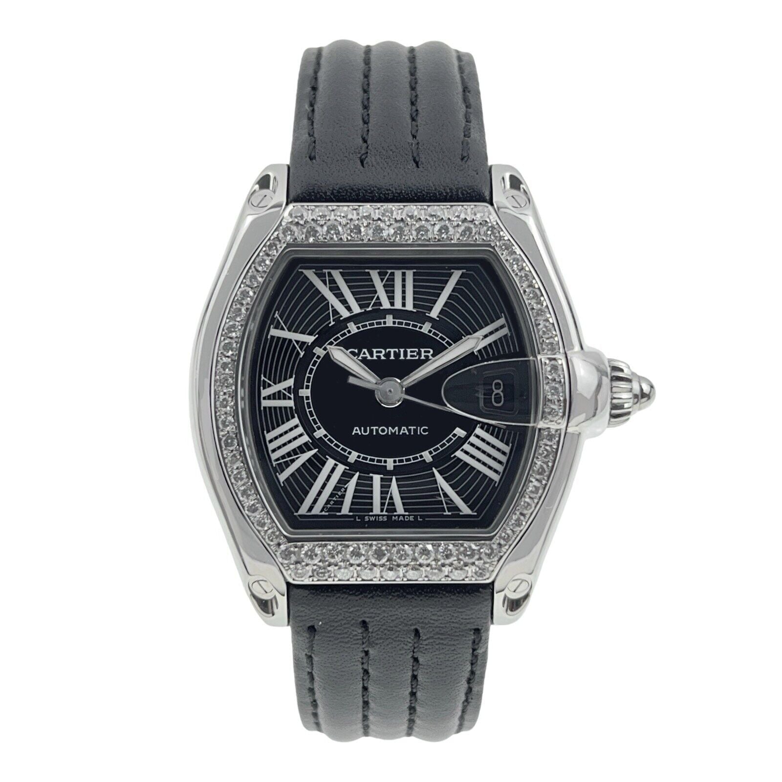 Diamond Bezel Cartier Roadster Large Automatic 37mm Stainless Steel 2510