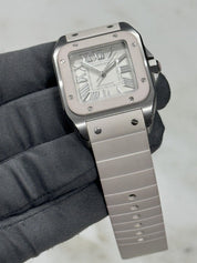 Unisex Cartier Santos 100 33mm White Steel Rubber Automatic W201229U2