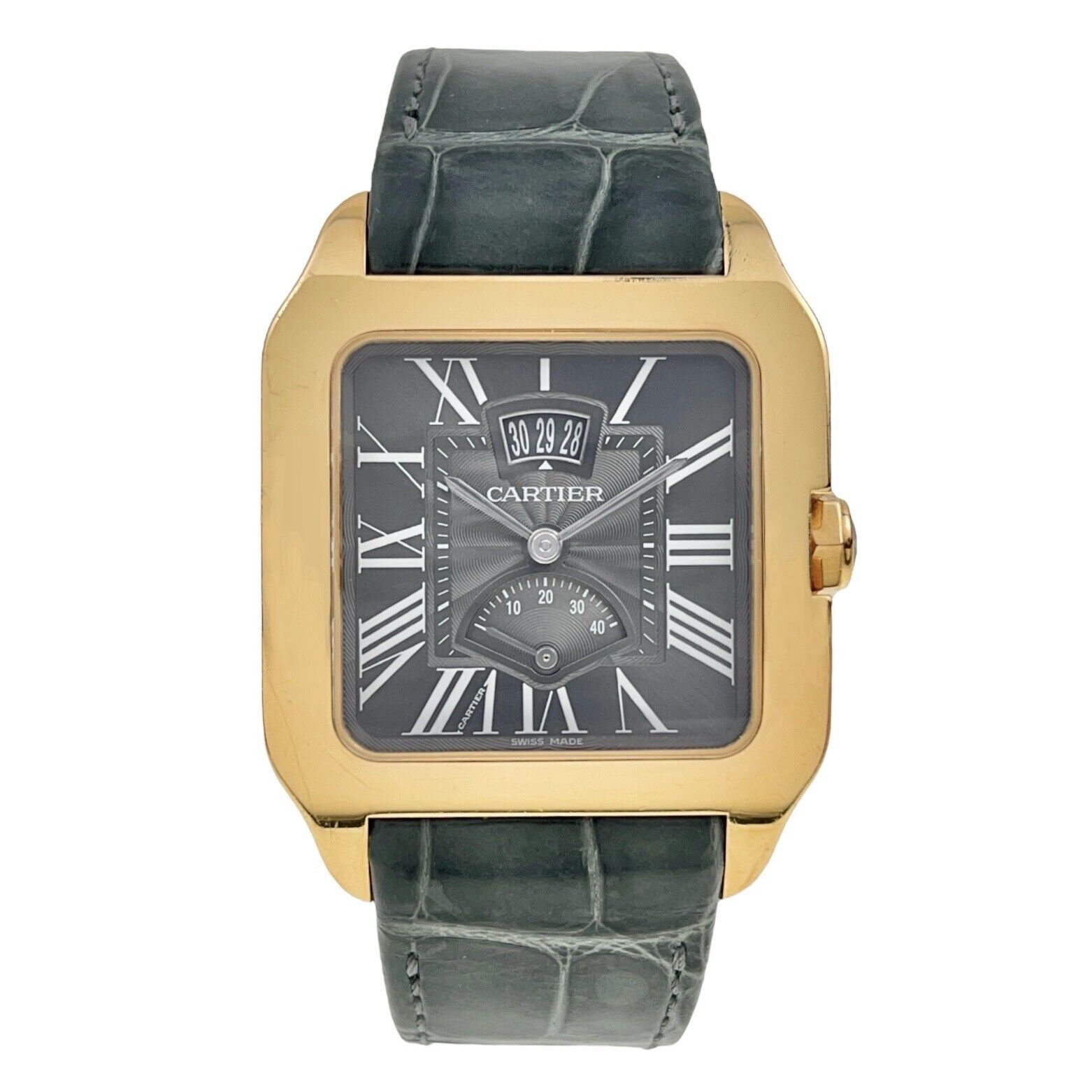 Cartier Santos Dumont 38x48mm 18k Rose Gold Men’s Gray Dial W2020068