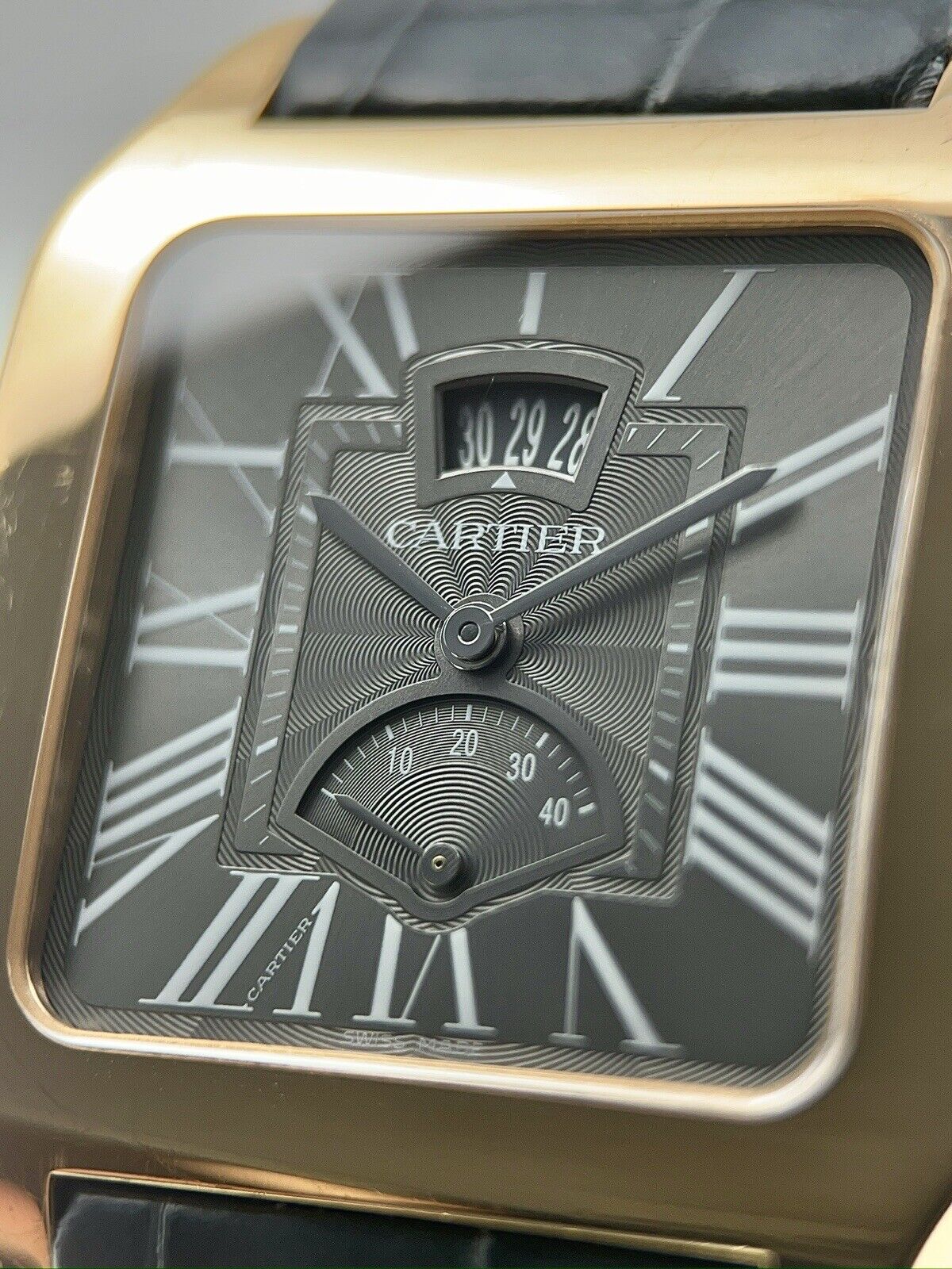 Cartier Santos Dumont 38x48mm 18k Rose Gold Men’s Gray Dial W2020068