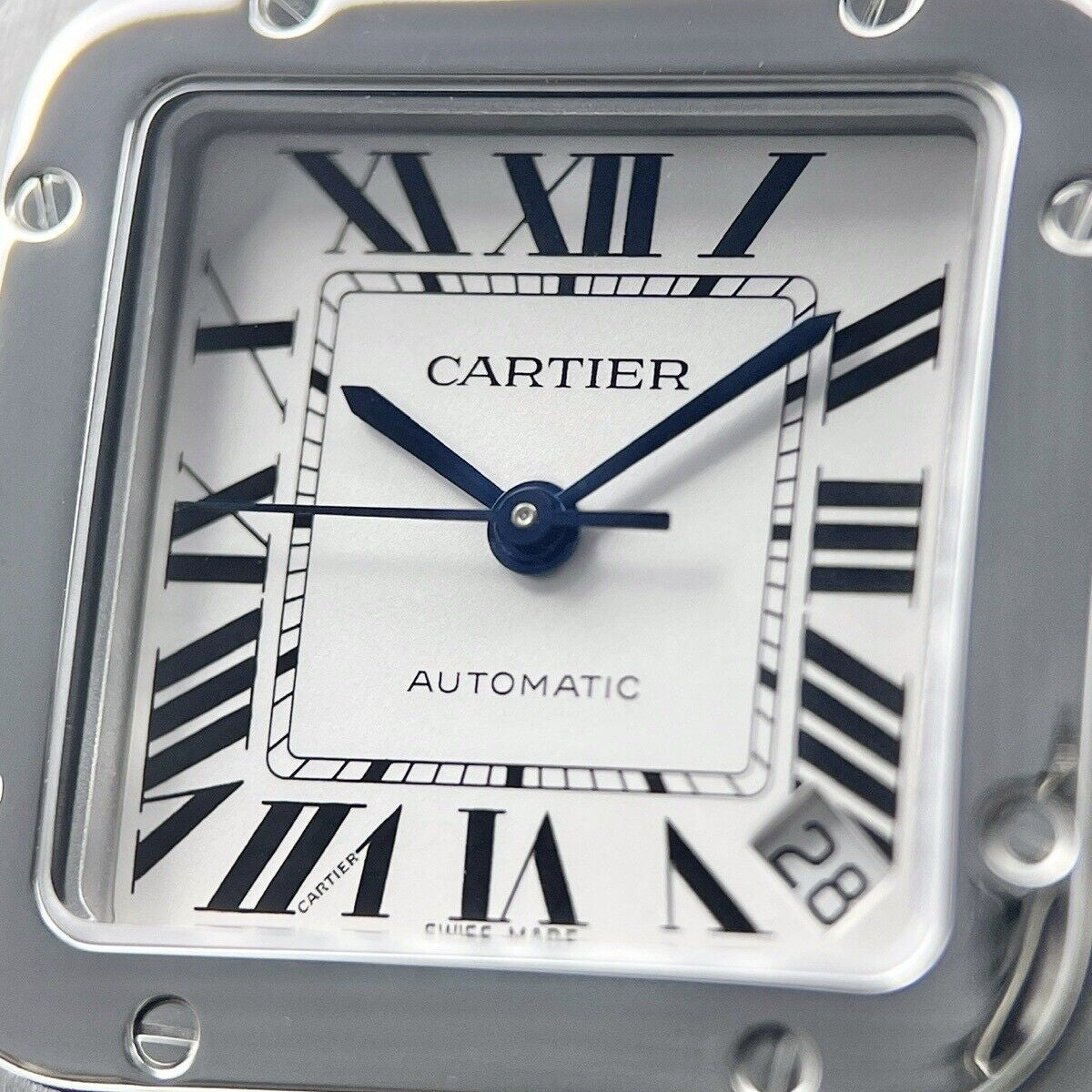Cartier Santos Galbee 32mm Stainless Steel Mens Automatic 2823 Watch