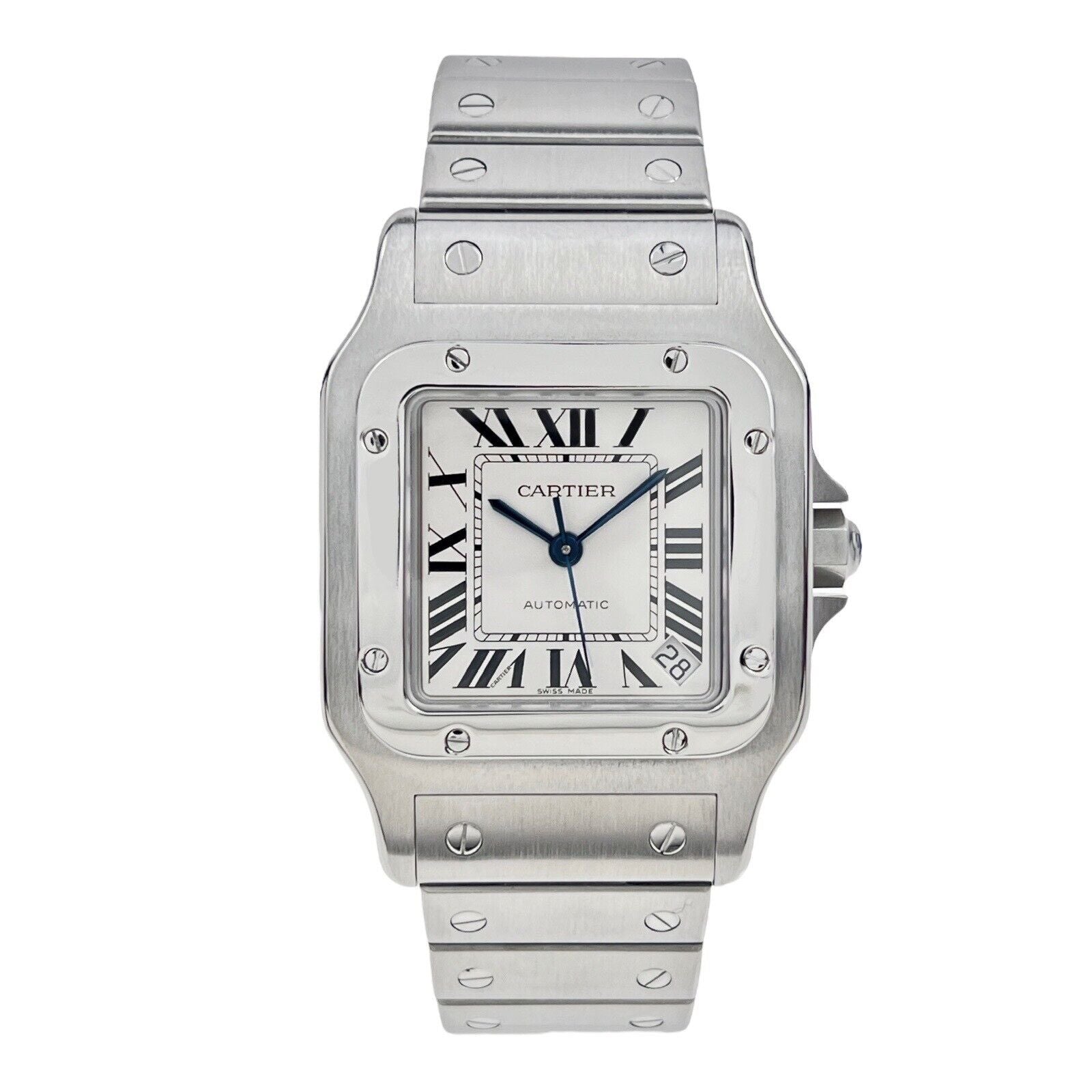 Cartier Santos Galbee 32mm Stainless Steel Mens Automatic 2823 Watch