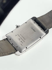 Mens Cartier Tank Américaine Large 18k White Gold Automatic W2603256